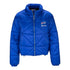 Ladies Bills WEAR by Erin Andrews Cropped Puffer Coat In Blue - Front View