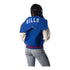 Wild Collective Ladies Buffalo Bills Snap Varsity Jacket In Blue - Back View On Model