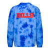 Wild Collective Ladies Bills Button Up Tie Dye Sweater In Blue - Back View