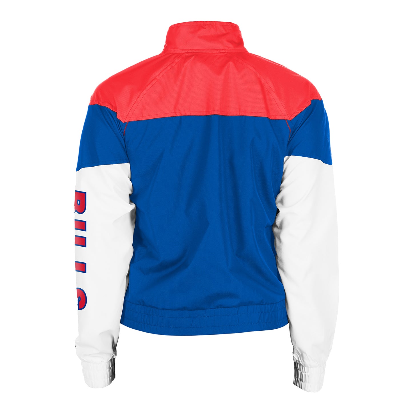 Buffalo Bills New Era Ladies Jacket In Red, White & Blue - Back View