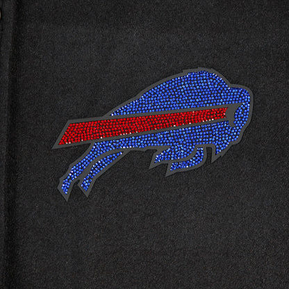 Buffalo Bills Pro Standard Jewel Wool Varsity Jacket In Black - Zoom View On Front Graphic