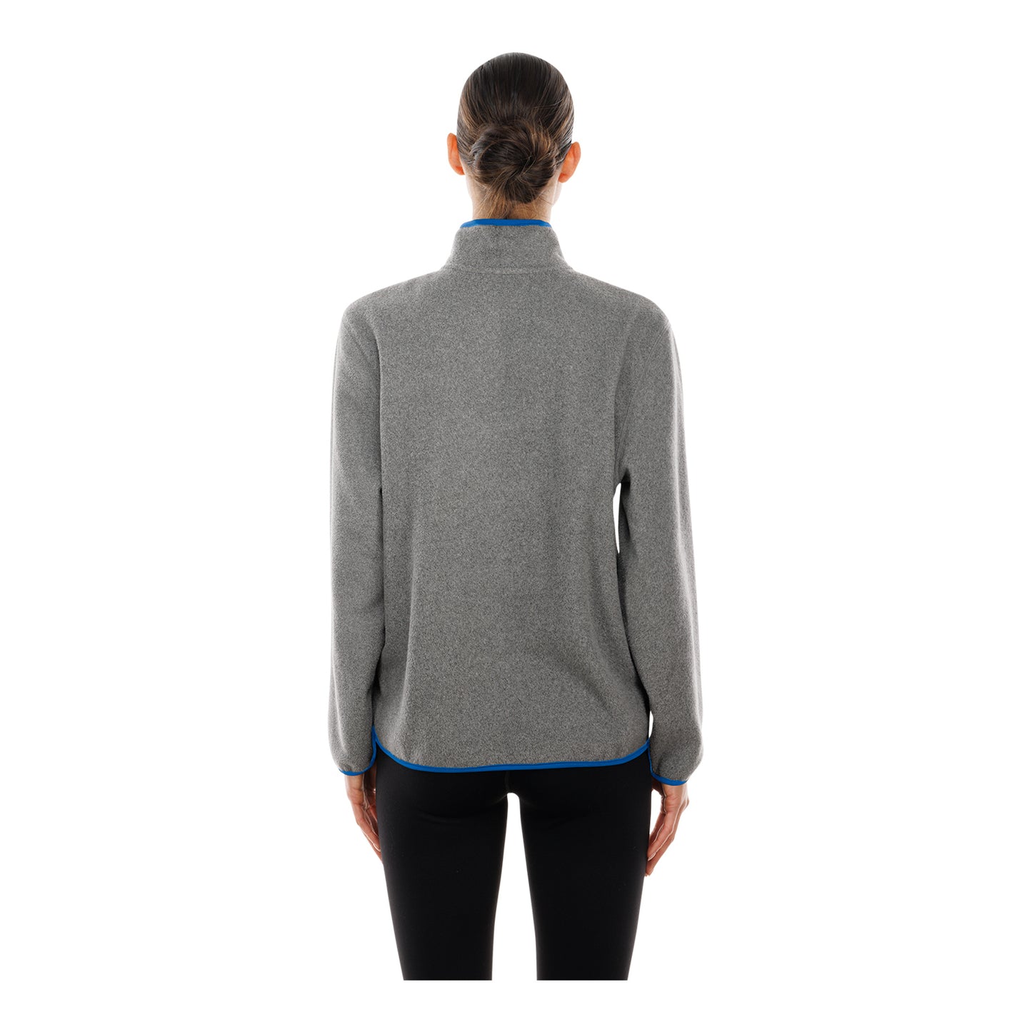 Ladies Buffalo Bills Script Full Zip Jacket In Grey - Back View