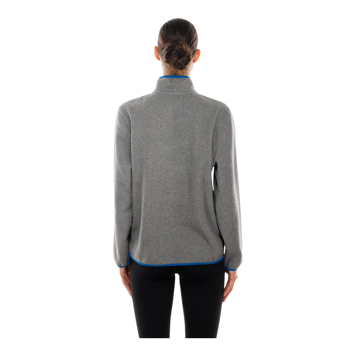 Ladies Buffalo Bills Script Full Zip Jacket In Grey - Back View