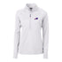 Ladies Cutter & Buck Adapt Eco Knit Stretch Half Zip Pullover In White - Front View