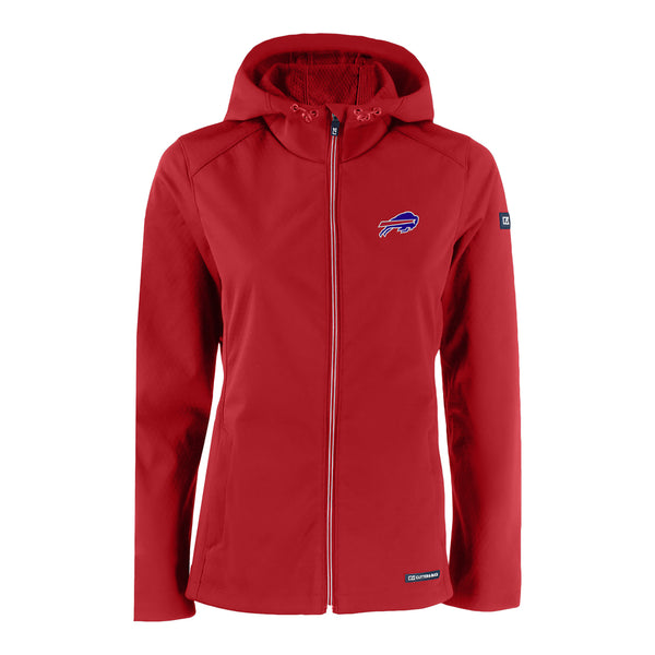 Ladies Cutter & Buck Evoke Softshell Jacket In Red - Front View