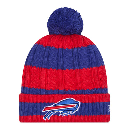 Ladies Buffalo Bills New Era Braided Stripped Knit - Front View