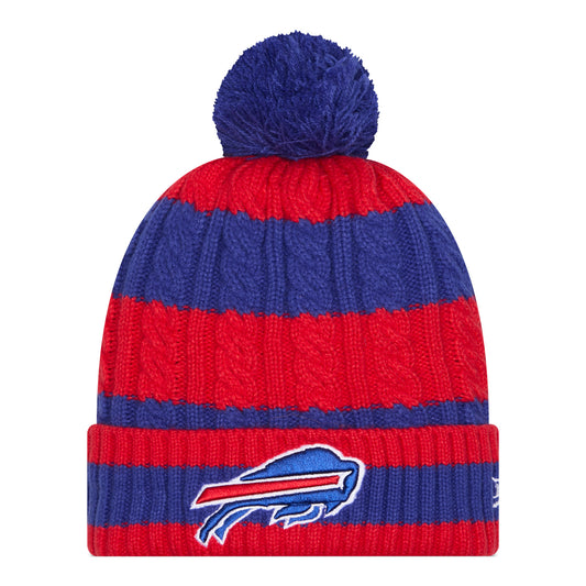 Ladies Buffalo Bills New Era Braided Stripped Knit - Front View