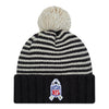 Bills New Era 2023 Salute to Service Ladies Knit Hat In Black & White - Back View