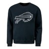 Wild Collective Ladies Buffalo Bills Pearl Stud Crewneck In Black - Front View