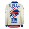 Wild Collective Buffalo Bills Unisex Full Zip Sweater In Cream - Back View