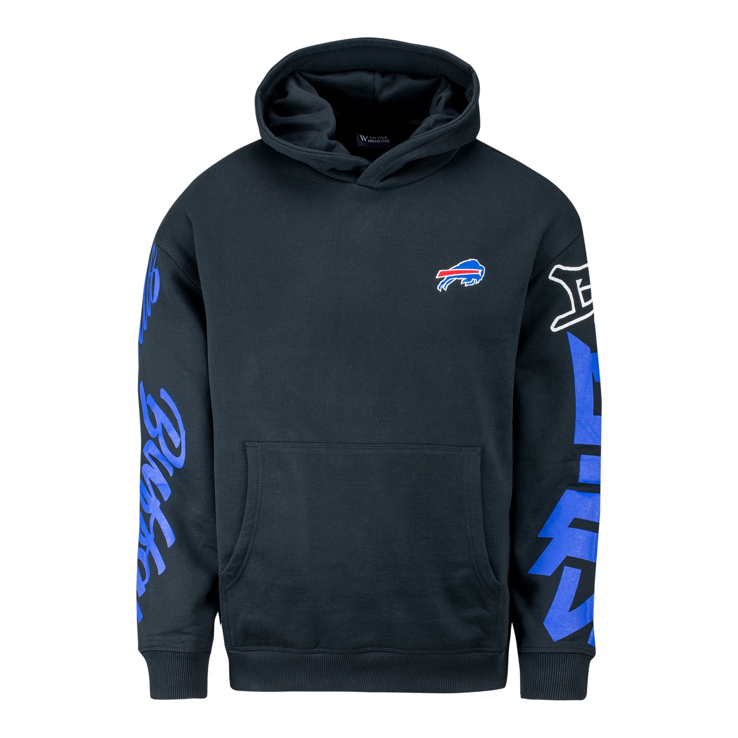 Wild Collective Buffalo Bills Unisex All Over Logo Sweatshirt In Black - Front View