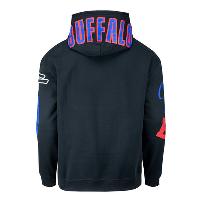 Wild Collective Buffalo Bills Unisex All Over Logo Sweatshirt In Black - Back View