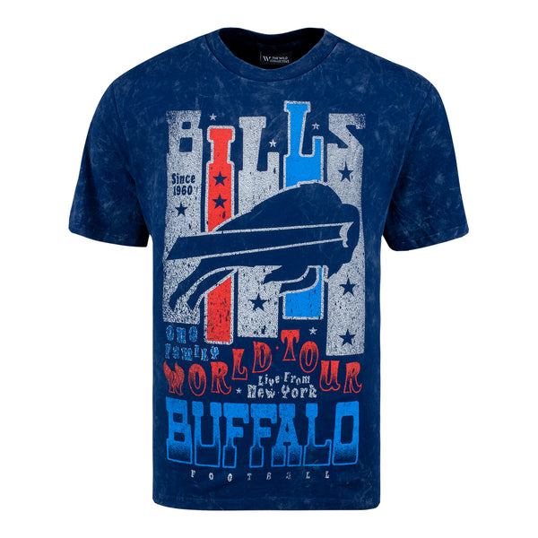 Wild Collective Buffalo Bills Unisex Band T-Shirt In Blue - Front View