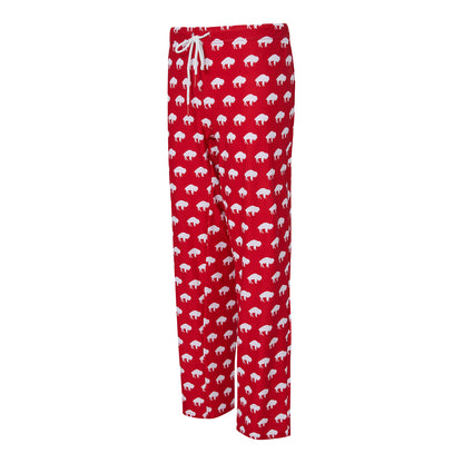 Women's Concept Sports Bills Legacy All Over Print Pajama Pants In Red - Front View