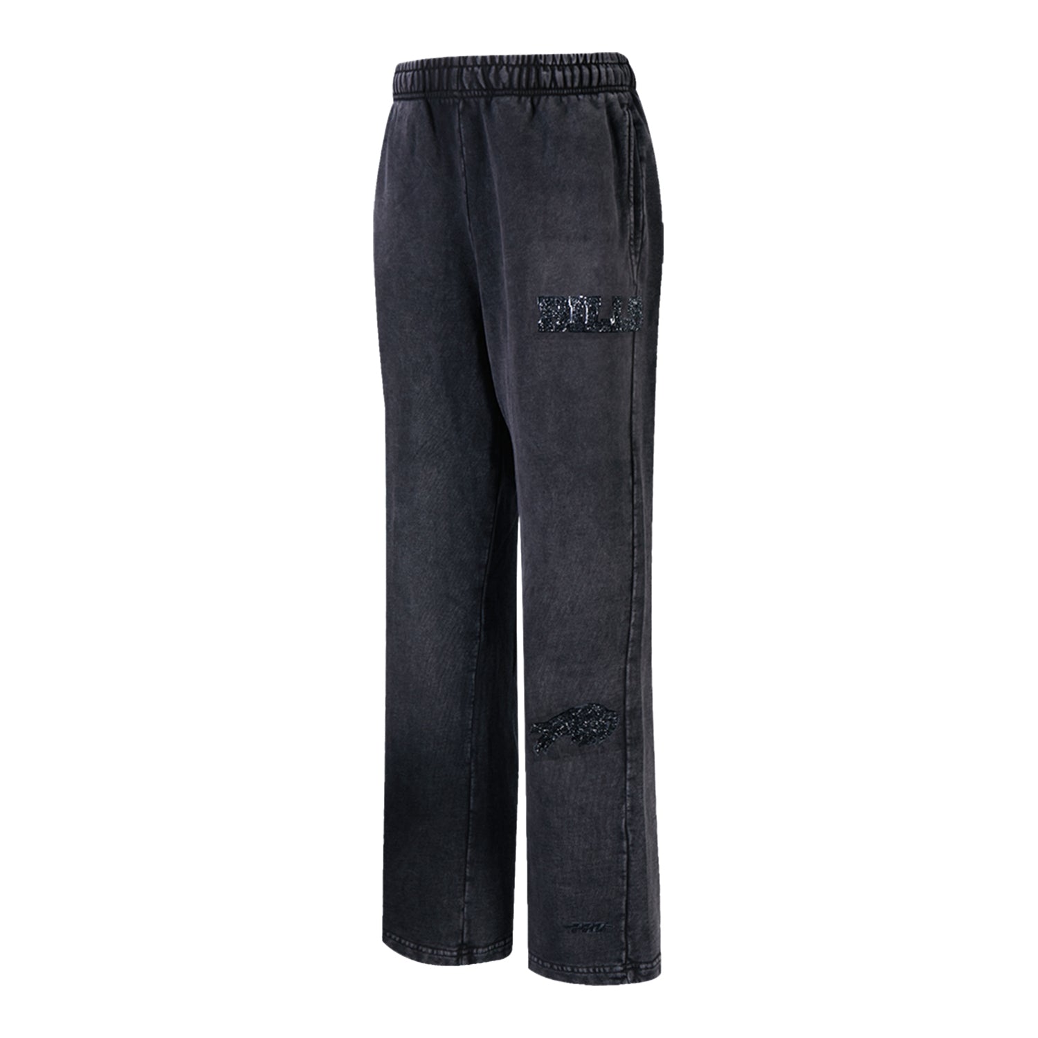 Ladies Buffalo Bills Pro Standard Crystalline Wash Pants In Black - Side View