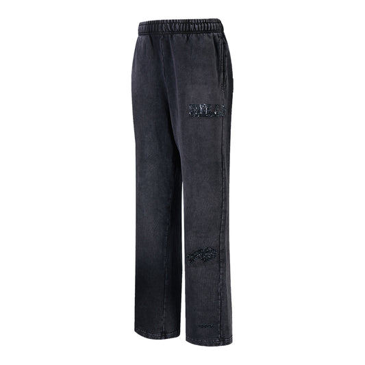 Ladies Buffalo Bills Pro Standard Crystalline Wash Pants In Black - Side View