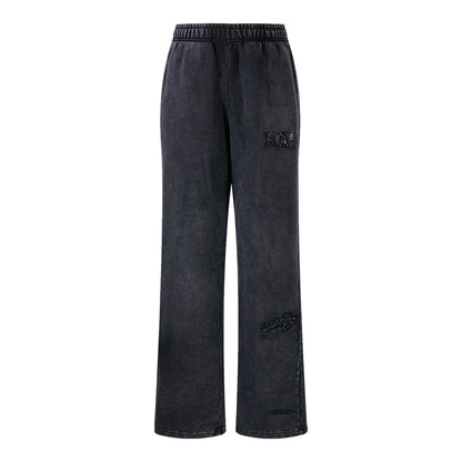 Ladies Buffalo Bills Pro Standard Crystalline Wash Pants In Black - Front View