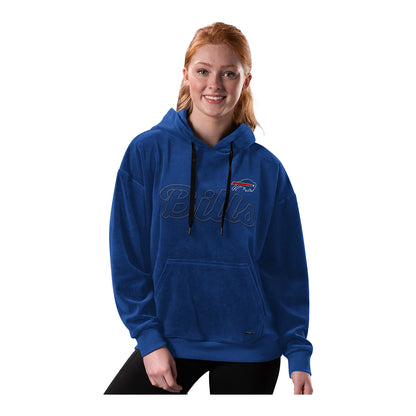 Ladies Tonal Bills Hoodie In Blue - Front View