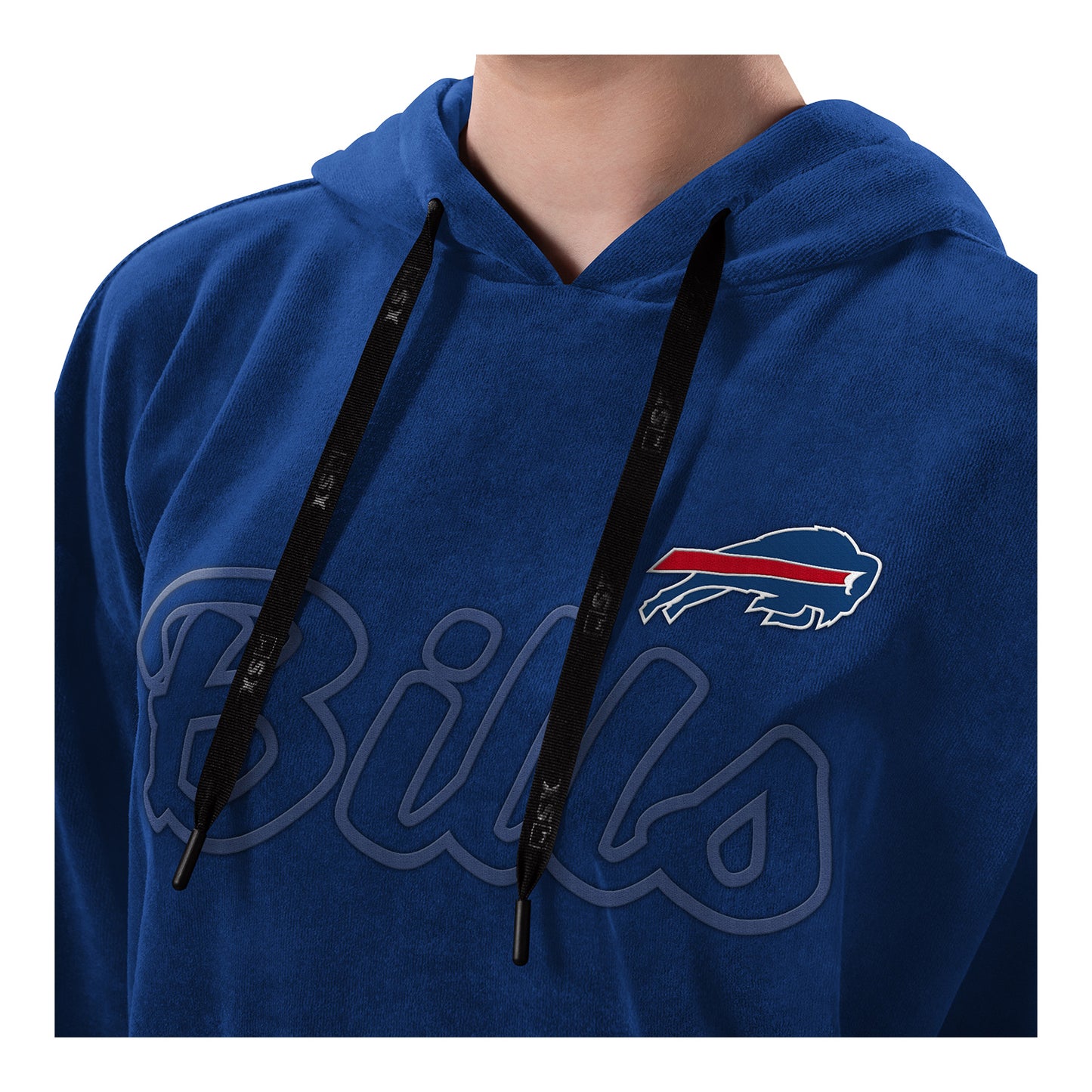 Ladies Tonal Bills Hoodie In Blue - Logo View