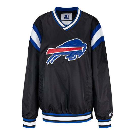 Ladies Retro Bills Pullover In Black - Front View