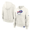 Bills Women's Nike Gym Vintage Hoodie In White - Front & Back View