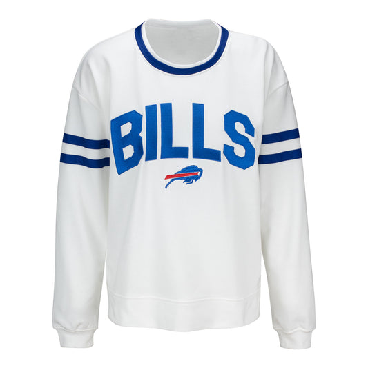 Buffalo Bills Concepts Sport Ladies Borough Stripe Sweatshirt