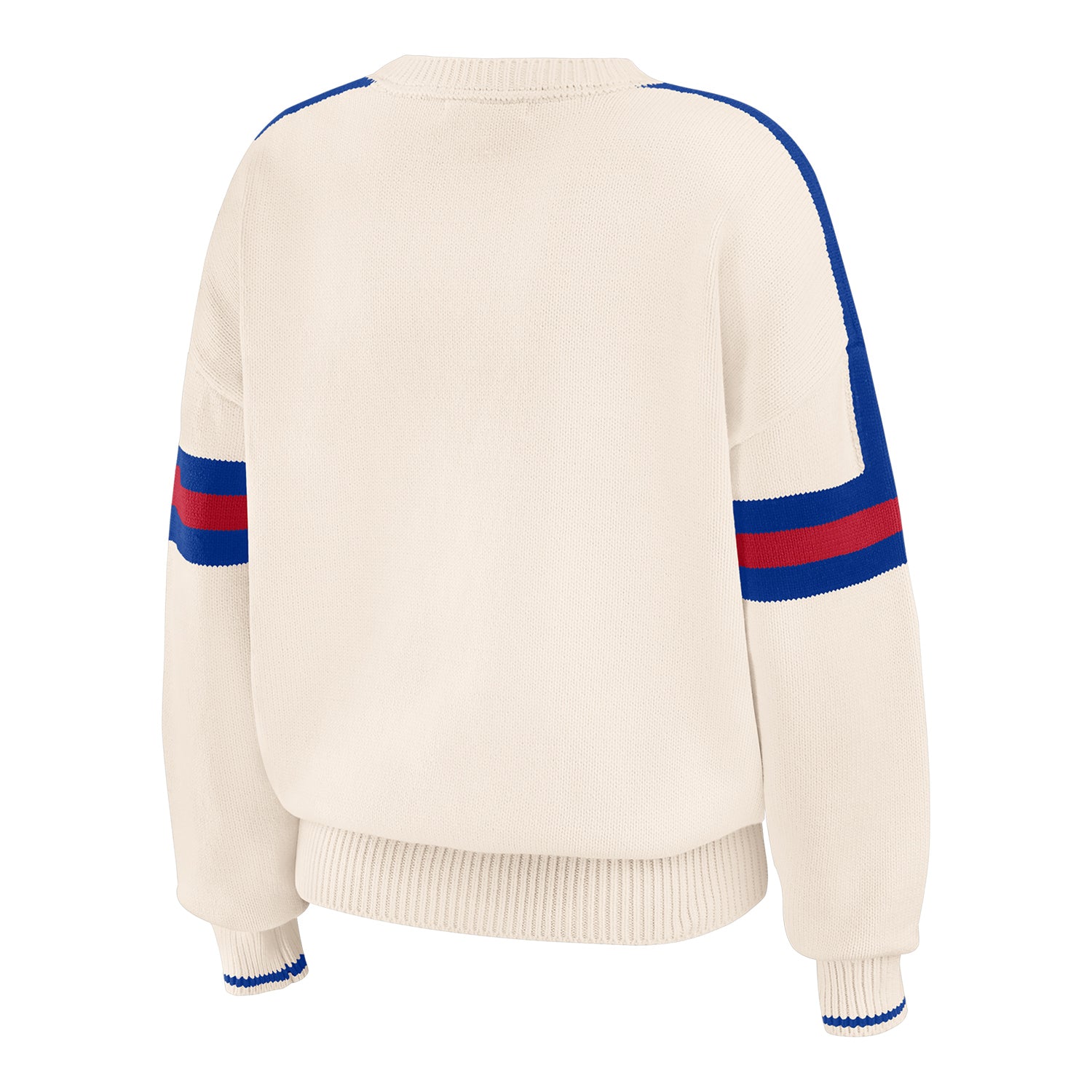 Buffalo Bills Classic Sweater by WEAR by Erin Andrews In White - Back View