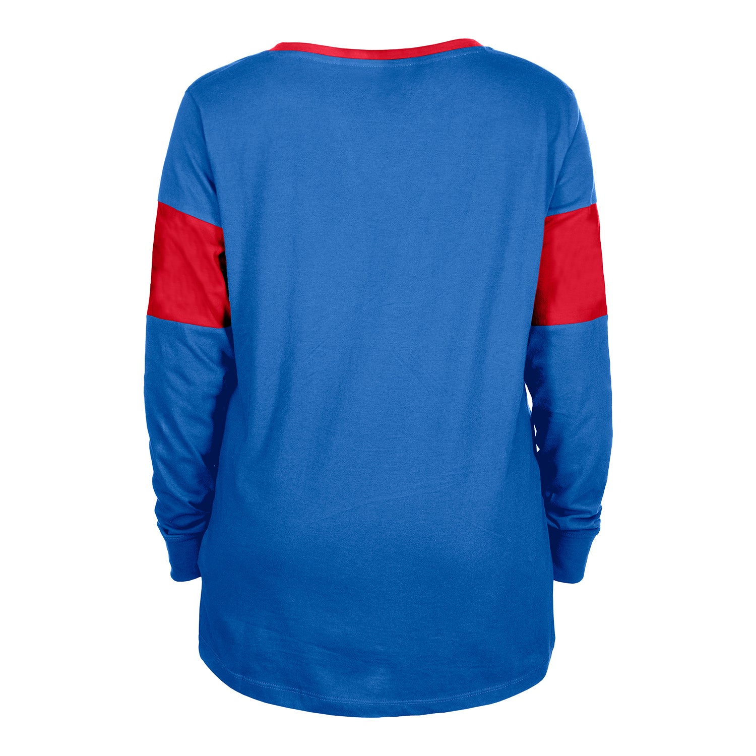 Ladies New Era Bills Laceup T-Shirt In Blue - Back View