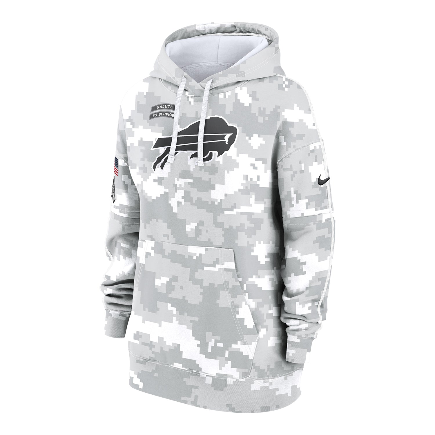 Ladies Buffalo Bills Nike Salute to Service Sweatshirt In Grey - Front View