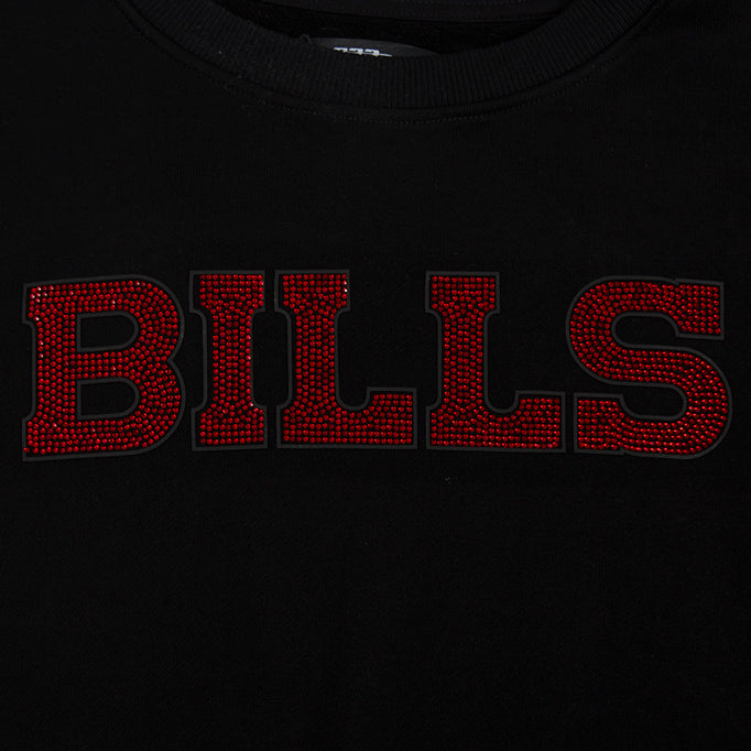 Pro Standard Bills Jewels Fleece Crewneck Sweatshirt In Black - Zoom View On Front Graphic