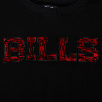 Pro Standard Bills Jewels Fleece Crewneck Sweatshirt In Black - Zoom View On Front Graphic