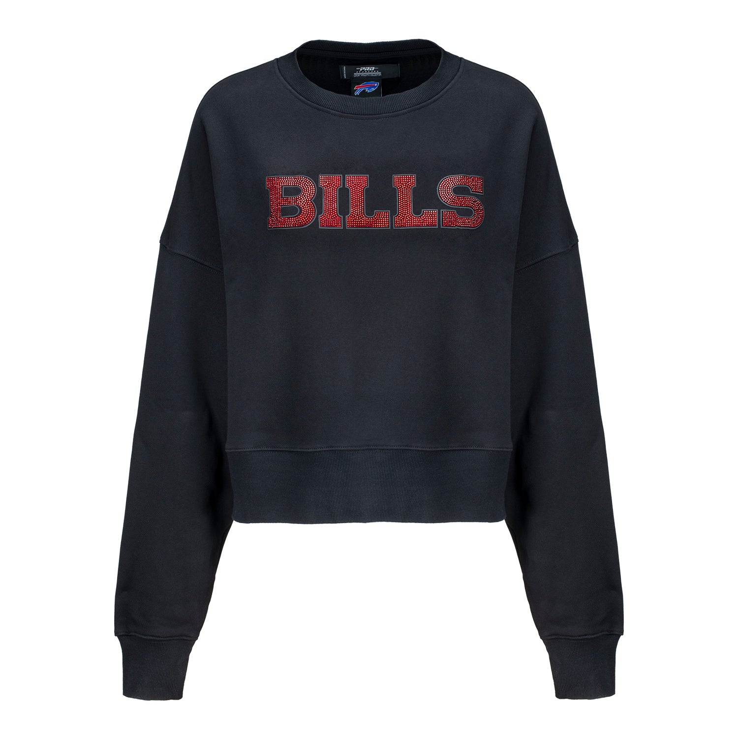 Pro Standard Bills Jewels Fleece Crewneck Sweatshirt In Black - Front View