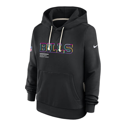 Ladies Buffalo Bills Nike 2025 Crucial Catch Sweatshirt In Black - Front View
