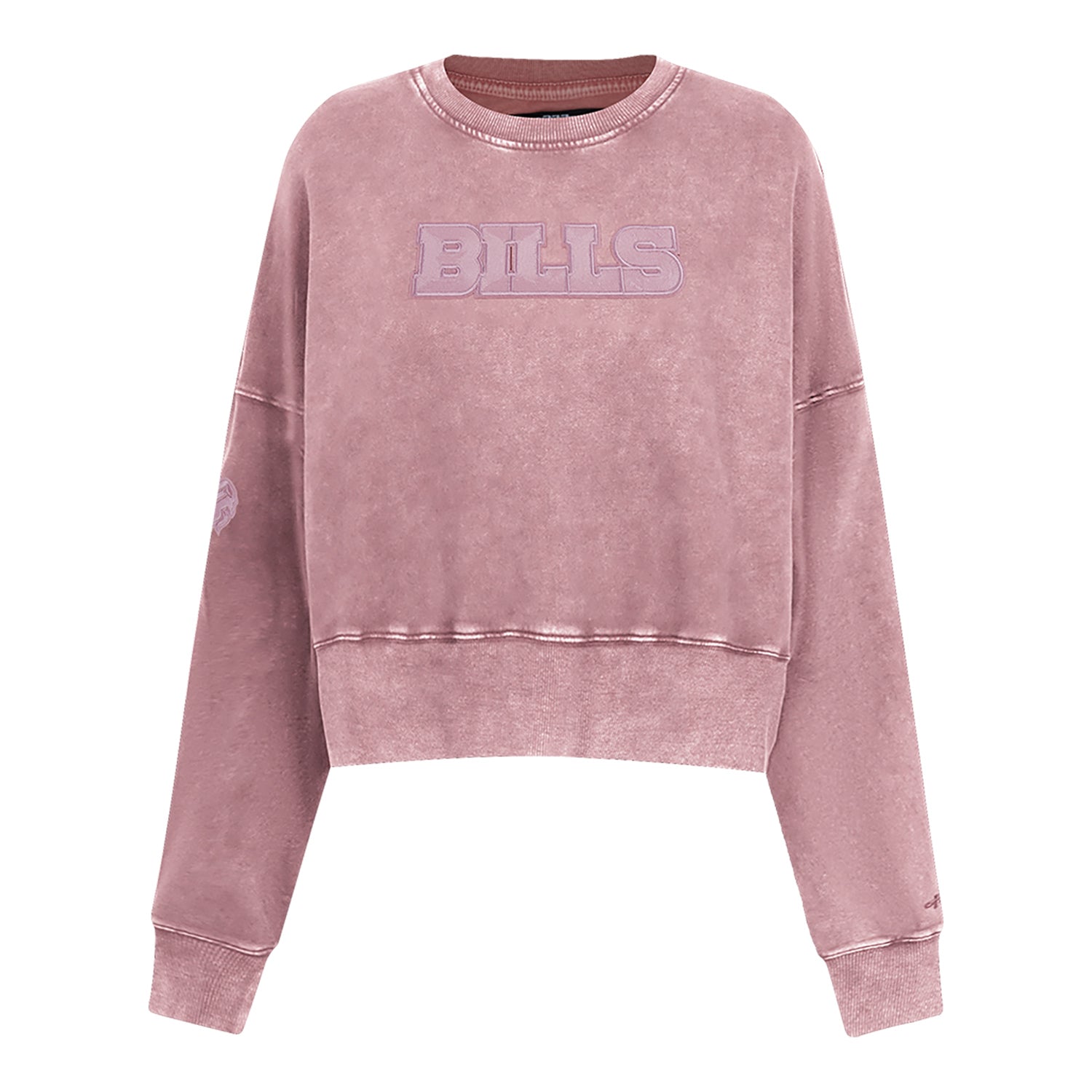 Ladies Bills Washed Classic Crewneck In Pink - Front View