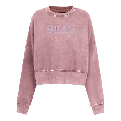 Ladies Bills Washed Classic Crewneck In Pink - Front View