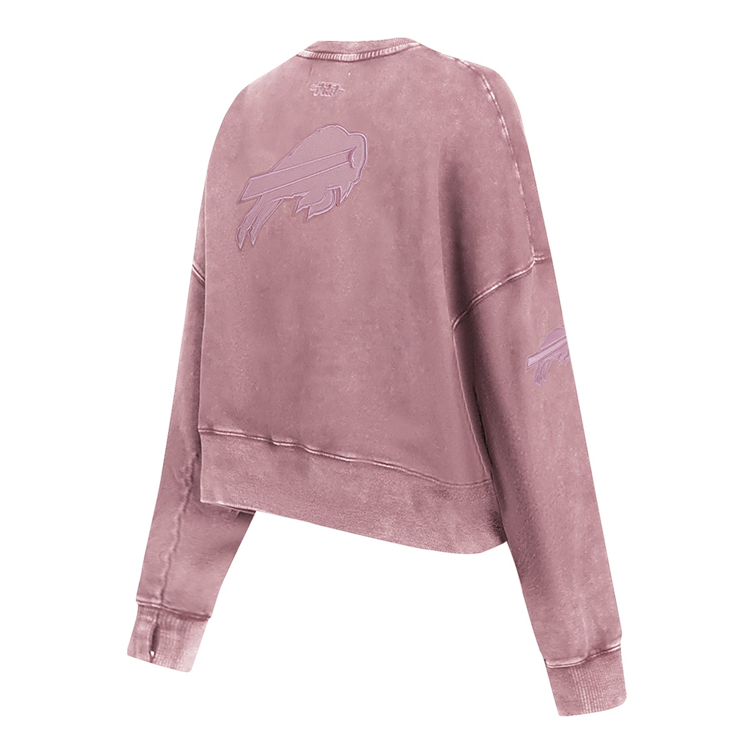 Ladies Bills Washed Classic Crewneck In Pink - Back Side View