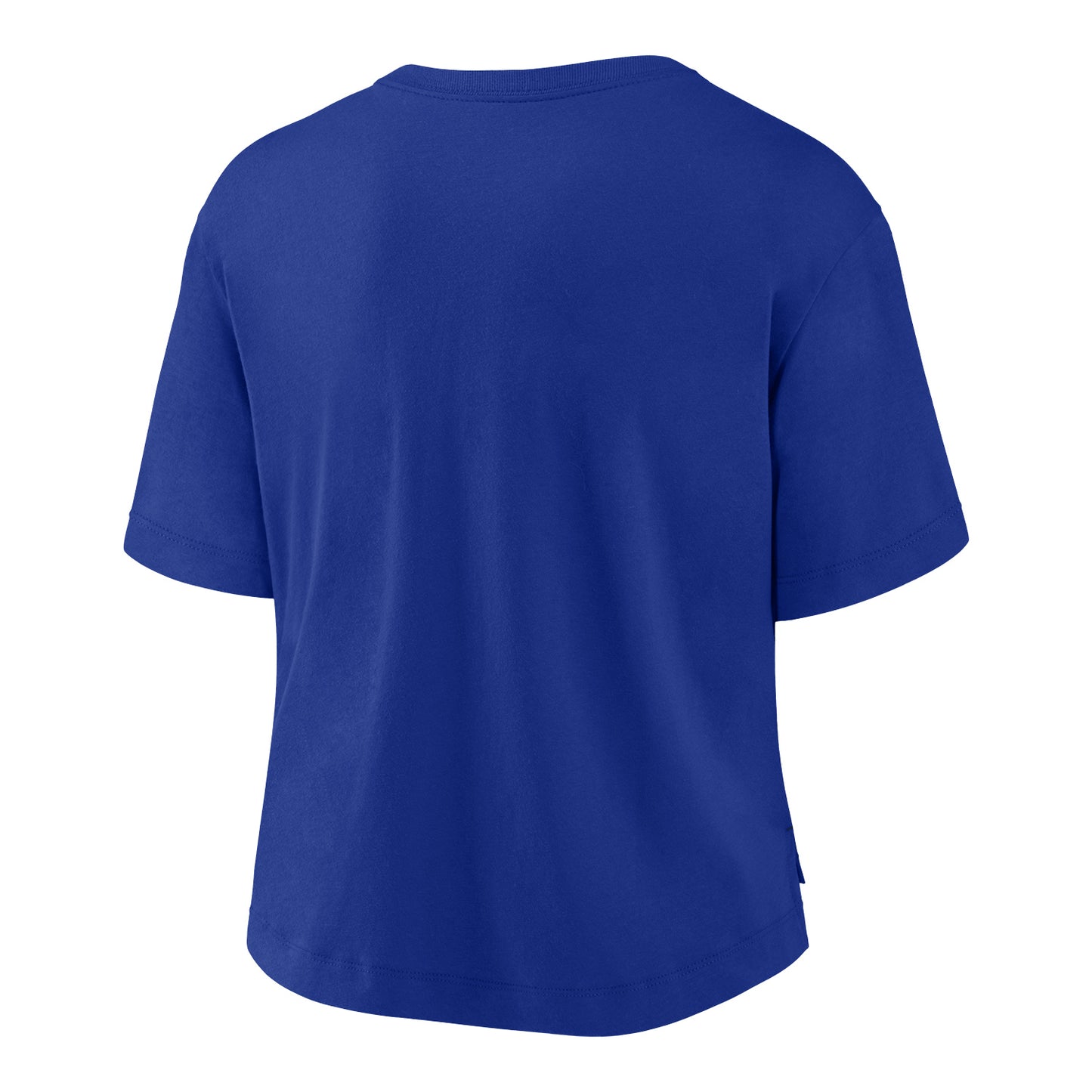 Ladies Bills Nike Boxy Crop Pocket T-Shirt In Blue - Back View