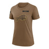 Ladies Bills Nike 2023 Salute to Service T-Shirt In Brown - Front View