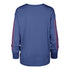 Ladies Bills '47 Brand Vintage Fade Long Sleeve T-Shirt In Blue & Red - Back View