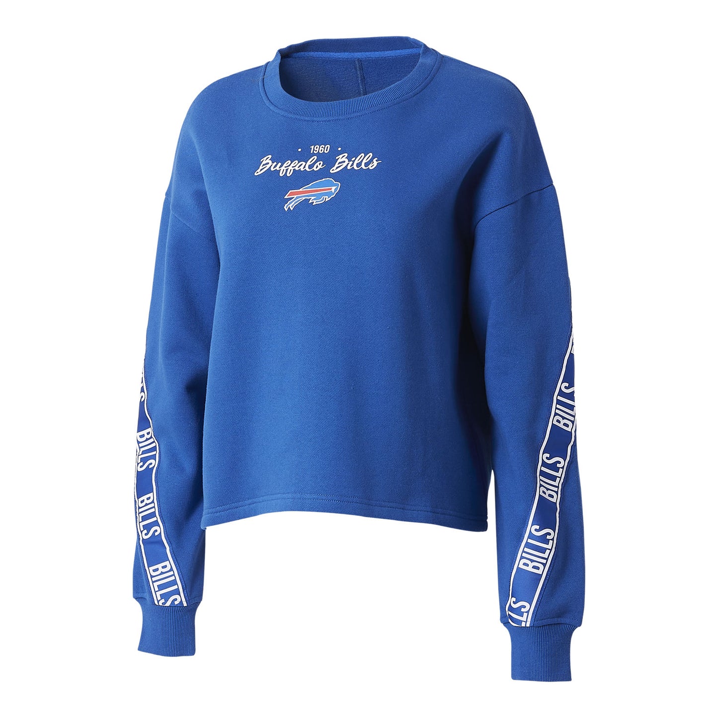 Ladies Bills WEAR Taping Long Sleeve T-Shirt In Blue - Front View