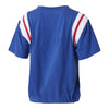Ladies Bills wEAr Draw Cord Crop T-Shirt In Blue - Back View