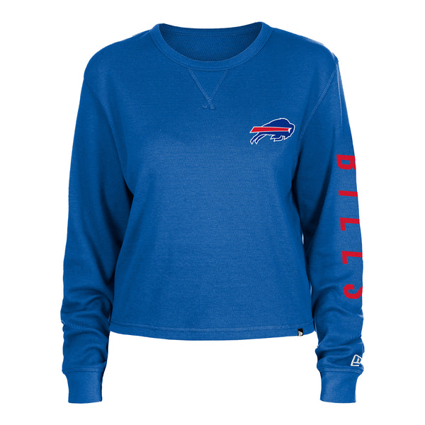 Ladies Bills New Era Long Sleeve Thermal T-Shirt In Blue - Front View
