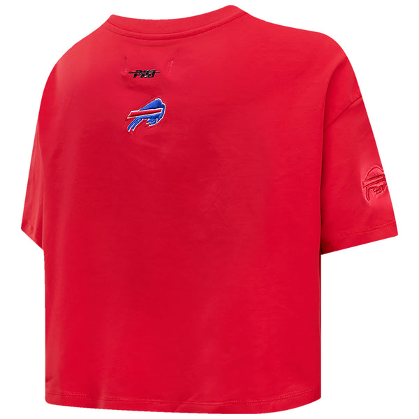 Ladies Bills Pro Standard Boxy Crop T-Shirt In Red - Side View