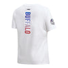 Ladies Bills Pro Standard Ombre Slim Fit T-Shirt In White - Back Side View