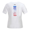 Ladies Bills Pro Standard Ombre Slim Fit T-Shirt In White - Back View