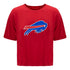 Ladies Bills Certo Logo Crop T-Shirt In Red - Front View
