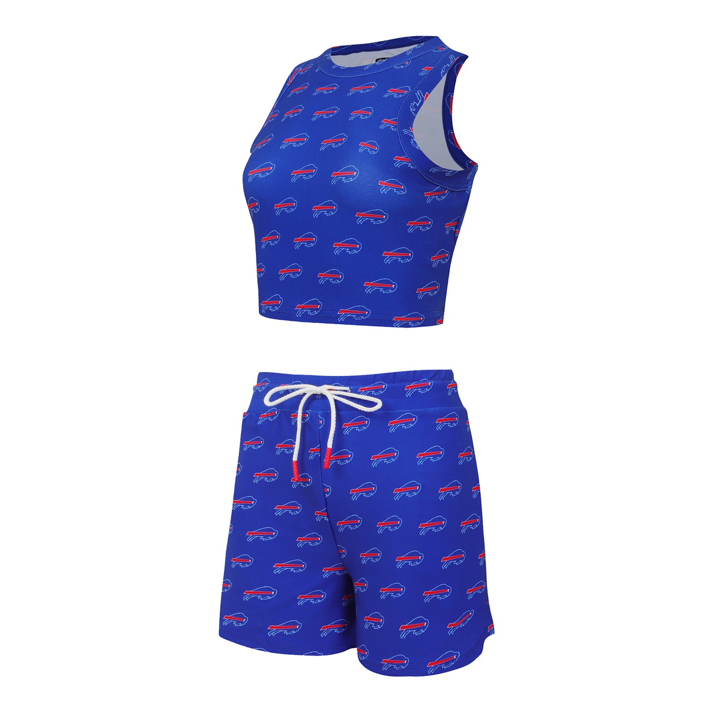 Buffalo Bills Ladies Crop Tank and Short Set - Boxer & Tank View