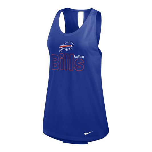 Bills Women's Nike Dri-fit Tank In Blue - Front View