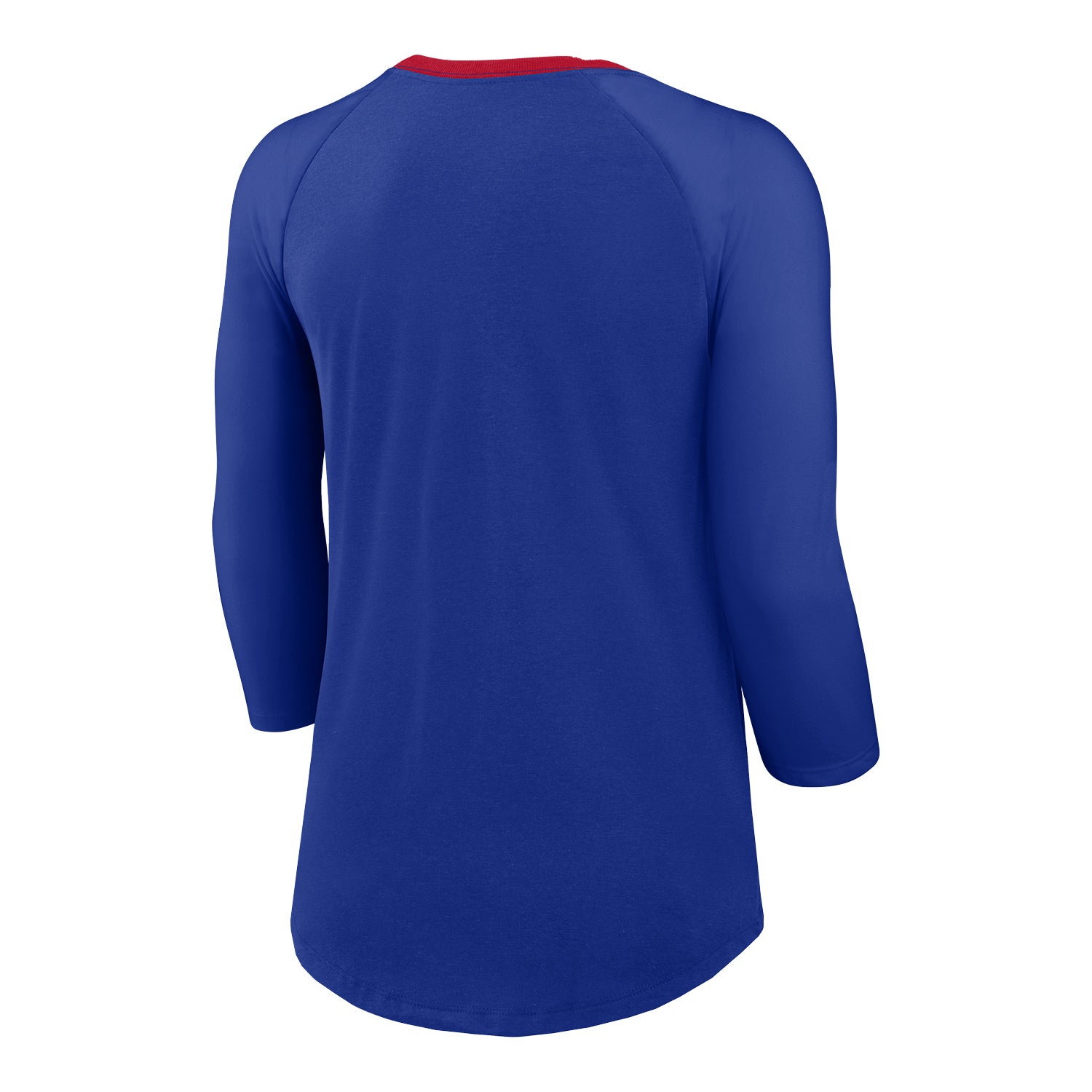 Buffalo Bills Nike Ladies 3/4 Sleeve T-Shirt In Blue - Back View