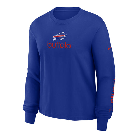 Buffalo Bills Nike Ladies T-Shirt In Blue - Front View